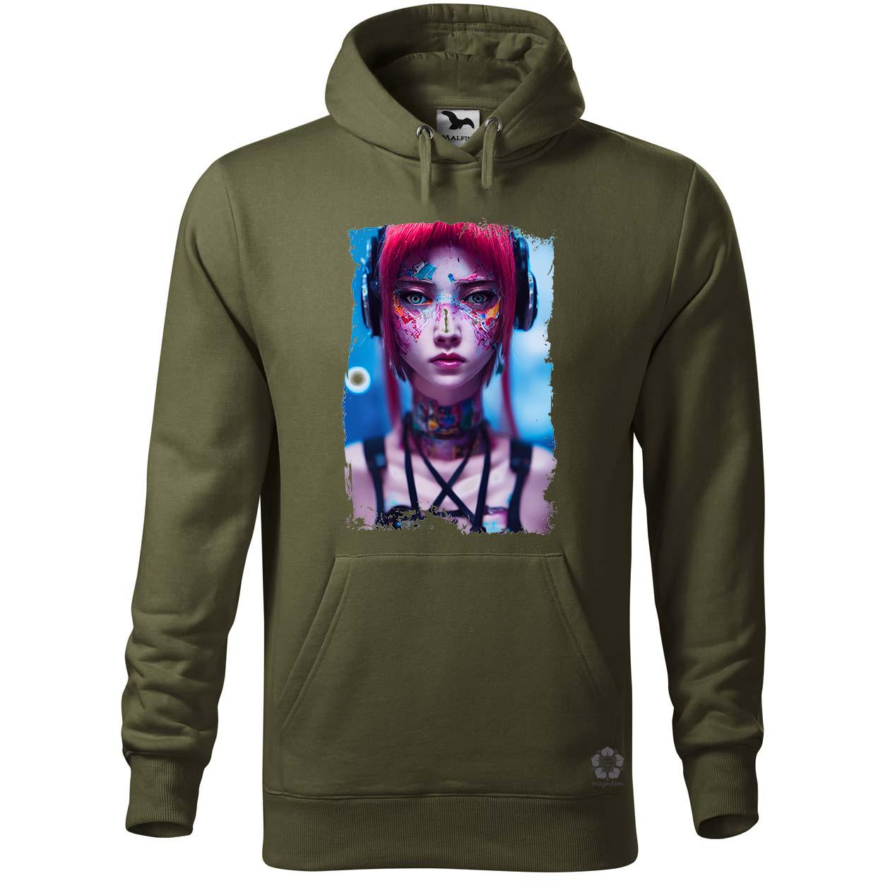 Anime tetovált arcú  lány egyedi  pulóver 