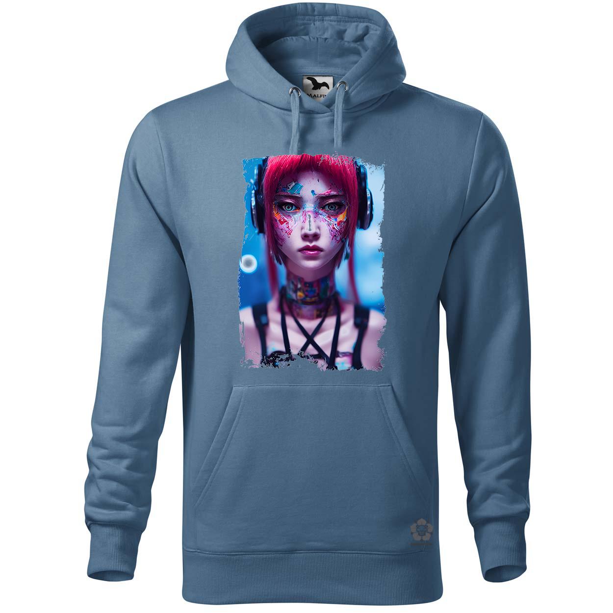 Anime tetovált arcú  lány egyedi  pulóver 