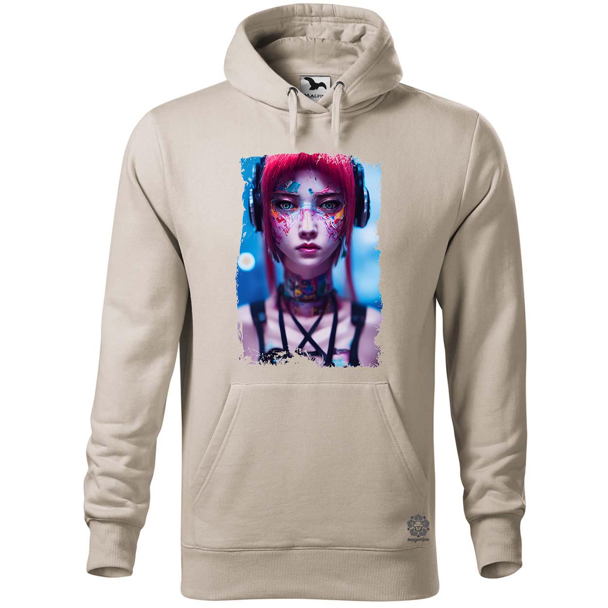 Anime tetovált arcú  lány egyedi  pulóver 