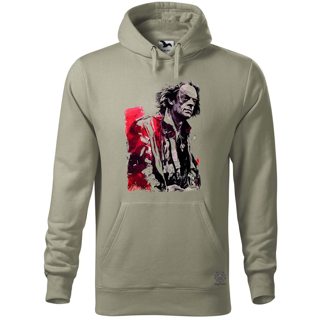 Fekete-piros Emmett doc Brown rajz egyedi  pulóver 