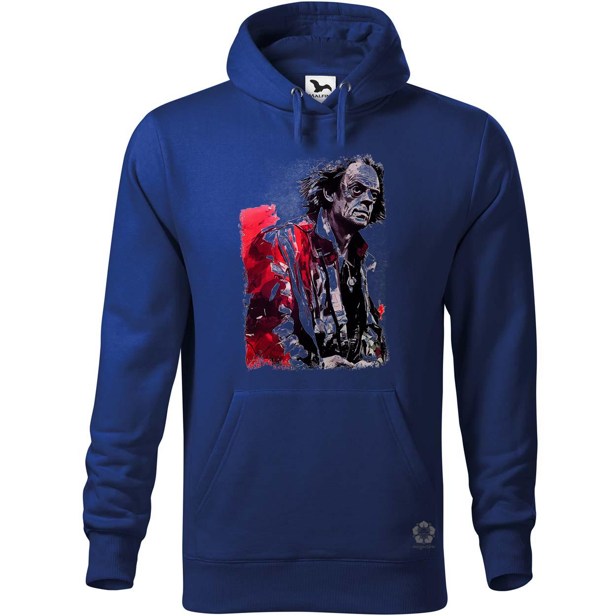 Fekete-piros Emmett doc Brown rajz egyedi  pulóver 