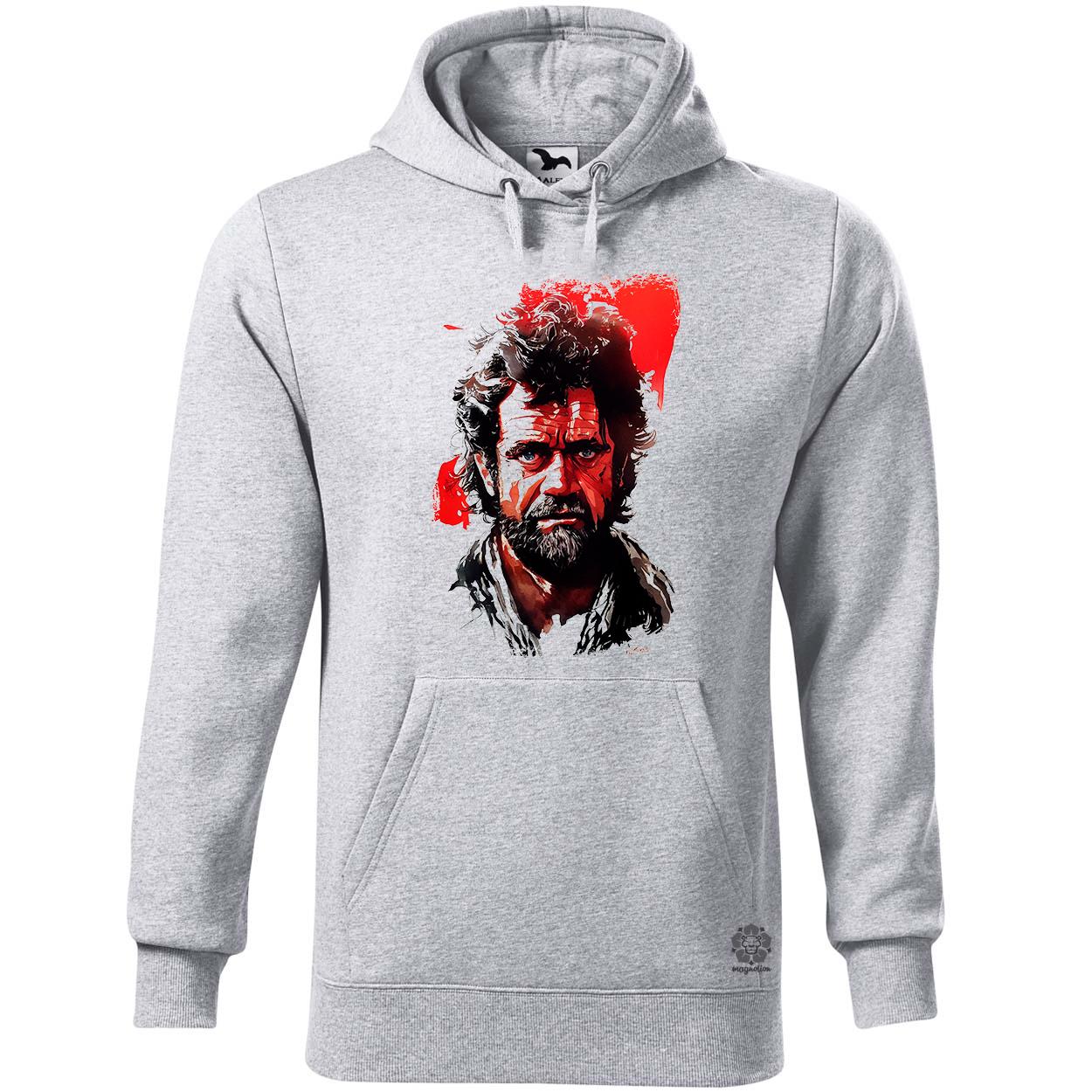 Fekete-piros Martin Riggs rajz egyedi  pulóver 