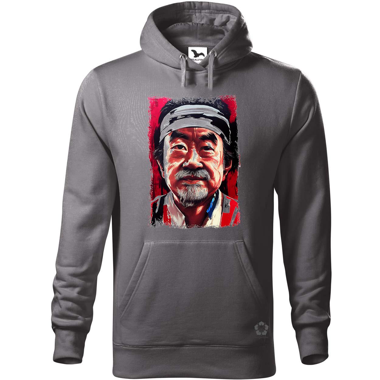 Fekete-piros Mr Miyagi rajz egyedi  pulóver 