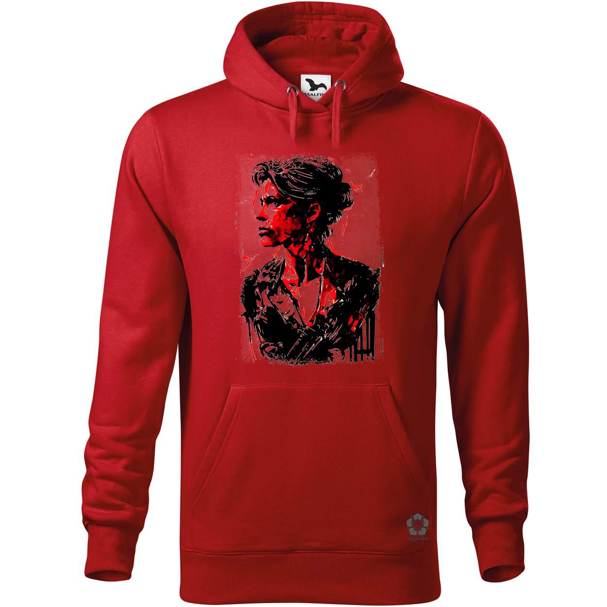 Fekete-piros Sarah Connor rajz v1 egyedi  pulóver 