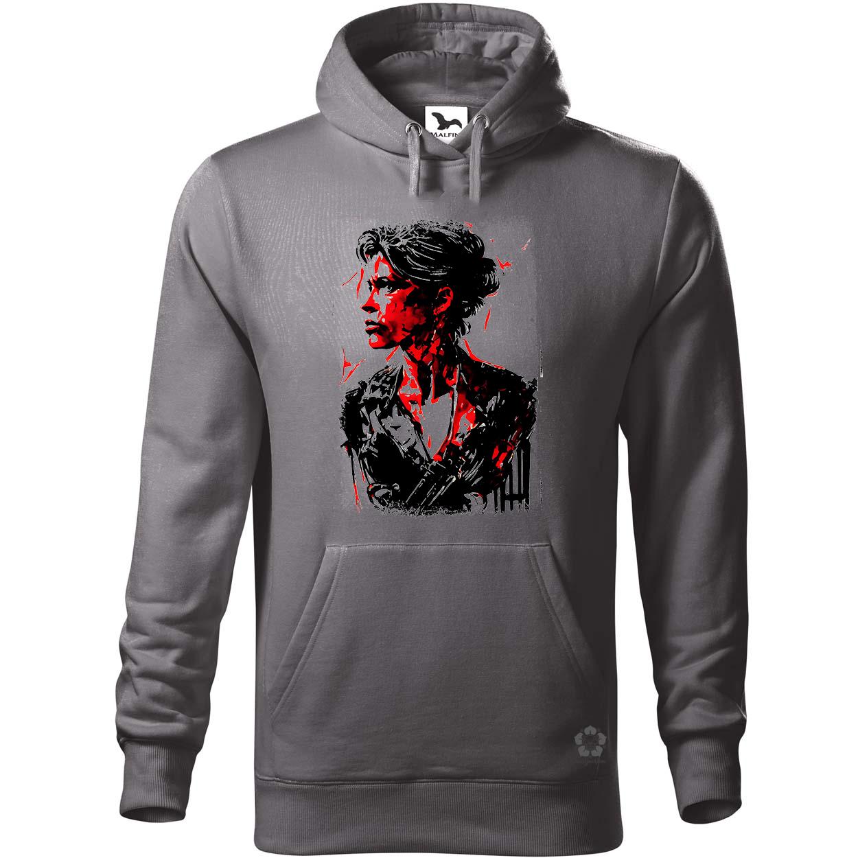 Fekete-piros Sarah Connor rajz v1 egyedi  pulóver 