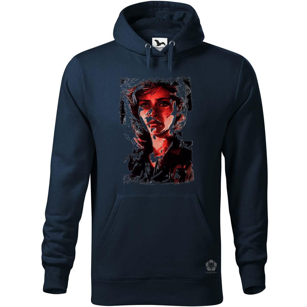Fekete-piros Sarah Connor rajz v2 egyedi  pulóver 