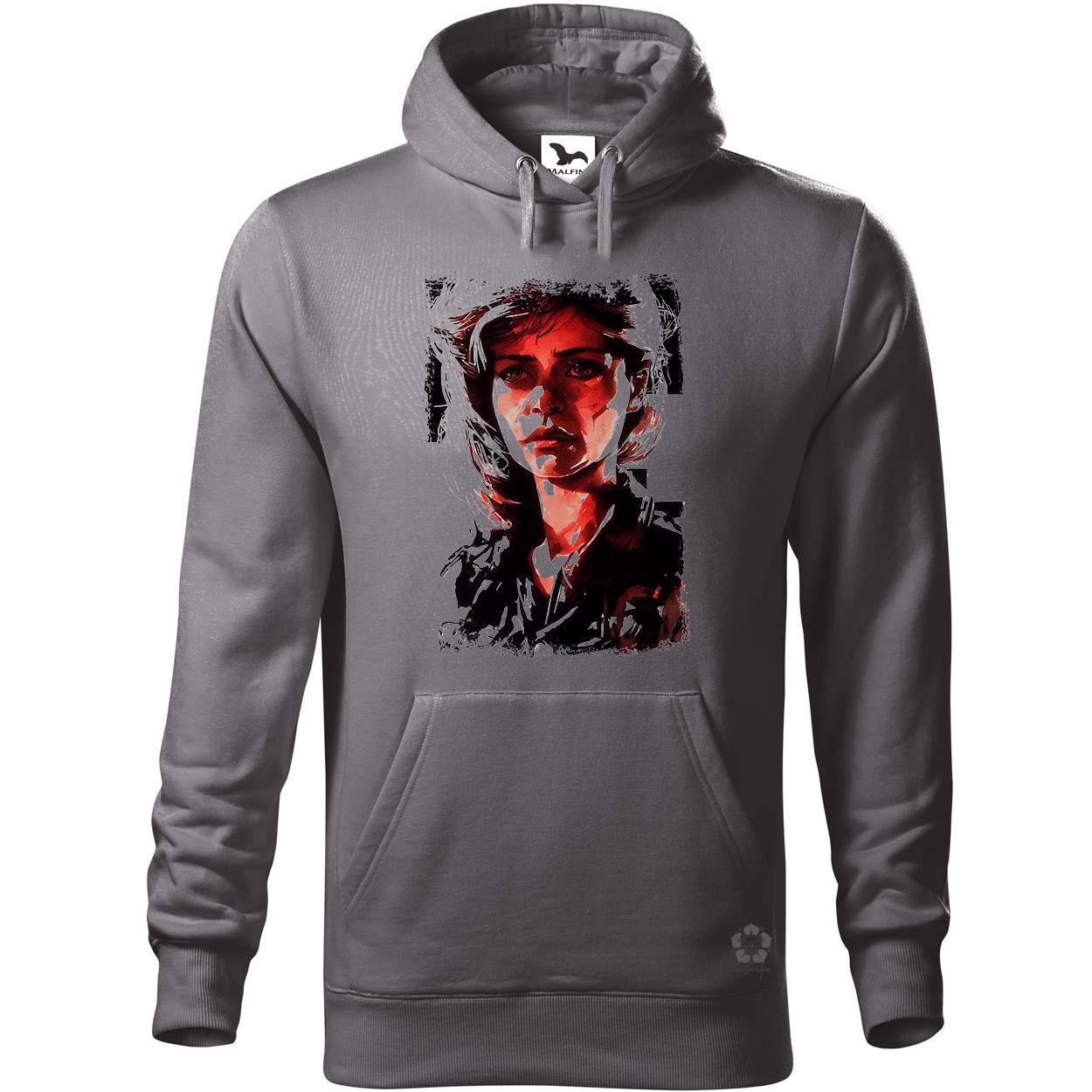 Fekete-piros Sarah Connor rajz v2 egyedi  pulóver 