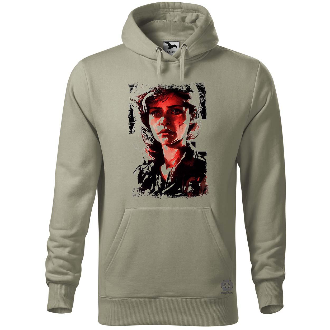 Fekete-piros Sarah Connor rajz v2 egyedi  pulóver 