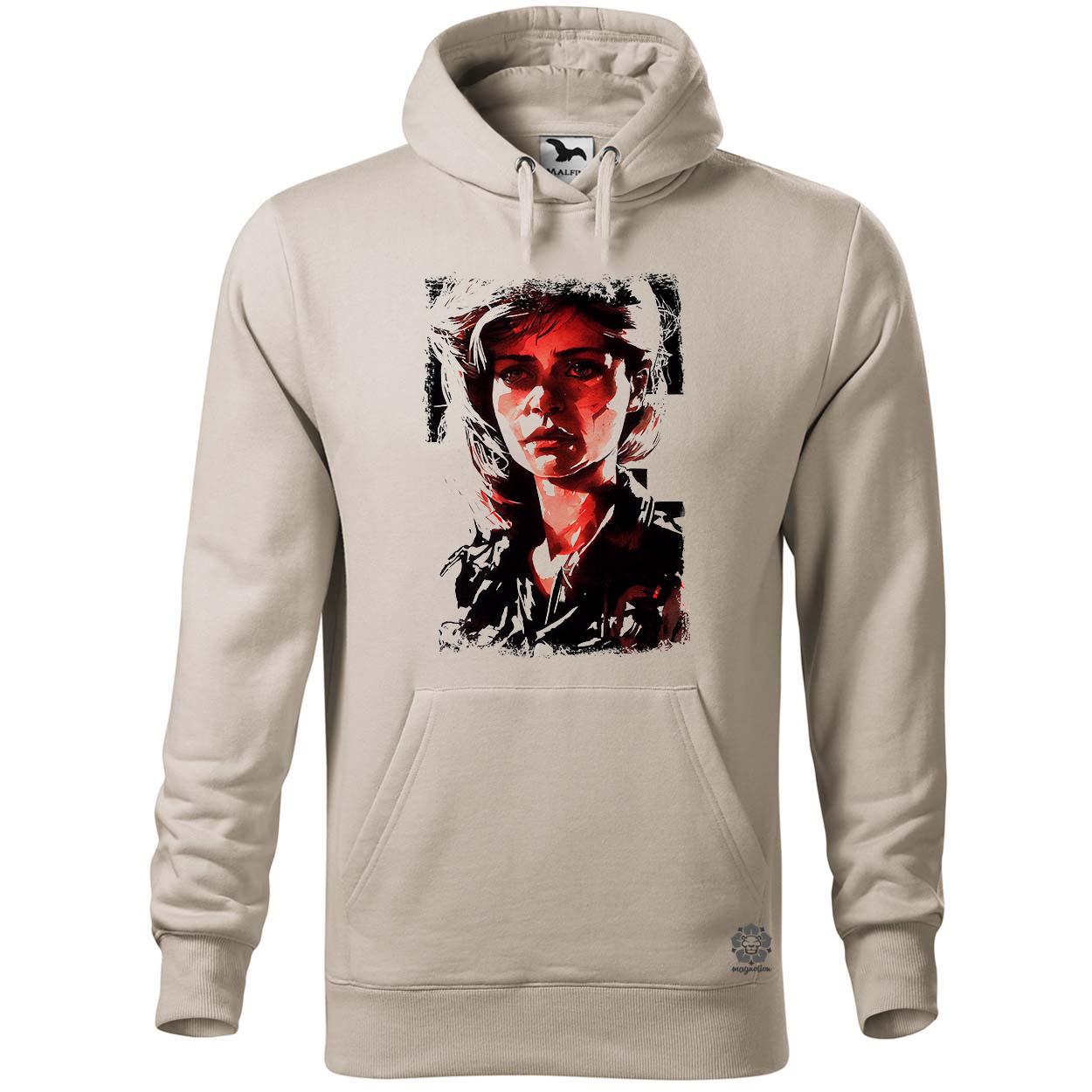 Fekete-piros Sarah Connor rajz v2 egyedi  pulóver 