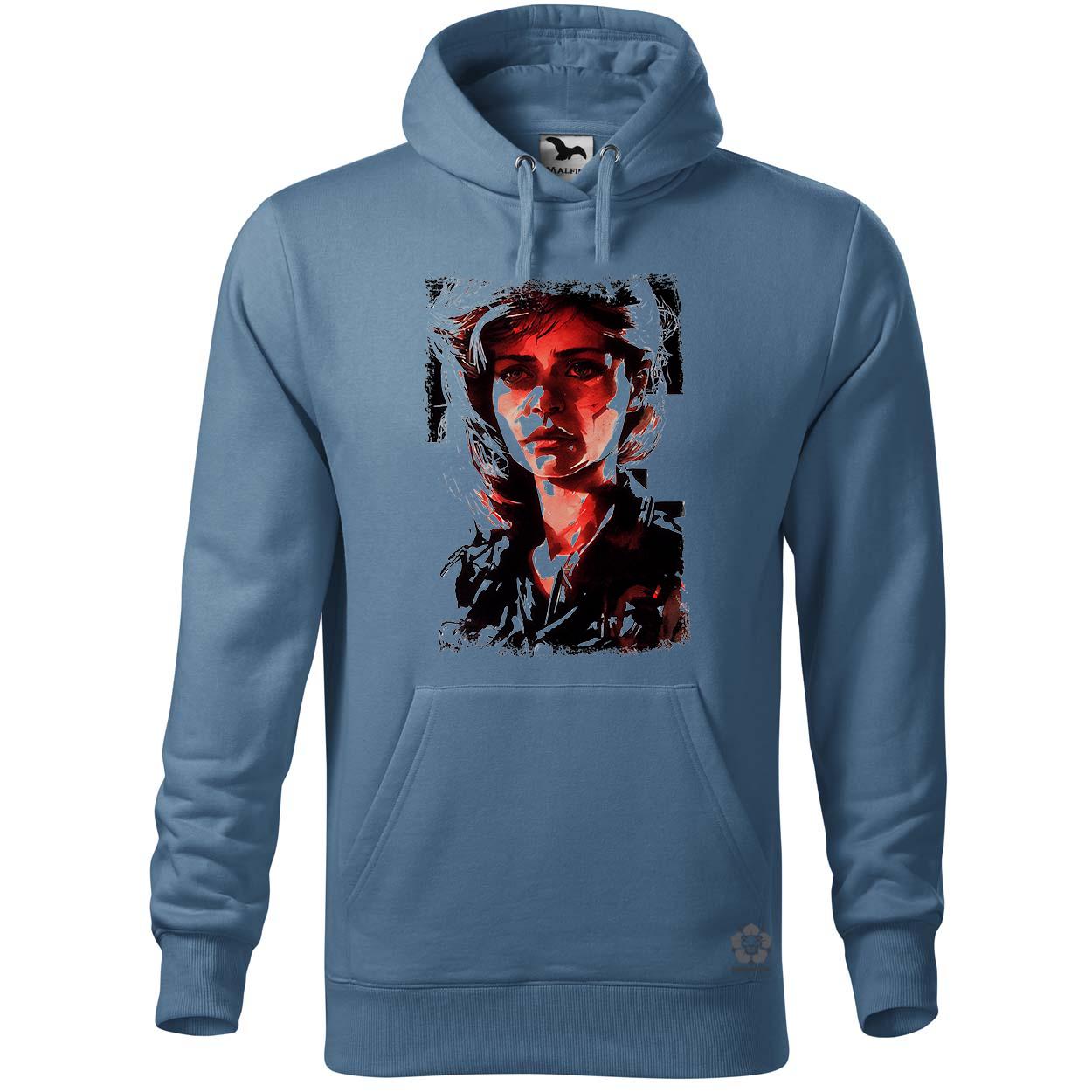 Fekete-piros Sarah Connor rajz v2 egyedi  pulóver 
