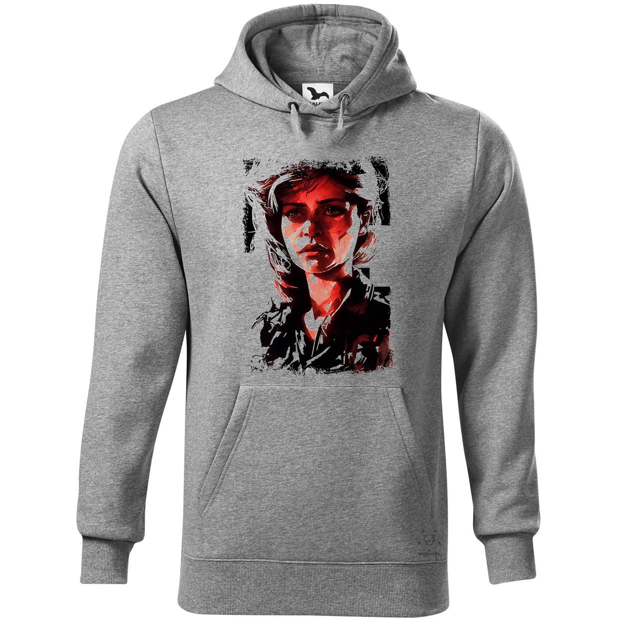 Fekete-piros Sarah Connor rajz v2 egyedi  pulóver 