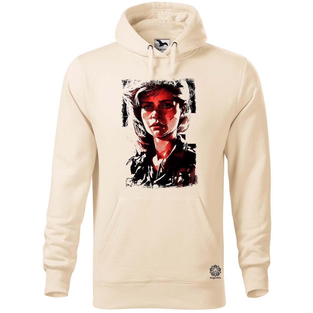 Fekete-piros Sarah Connor rajz v2 egyedi  pulóver 