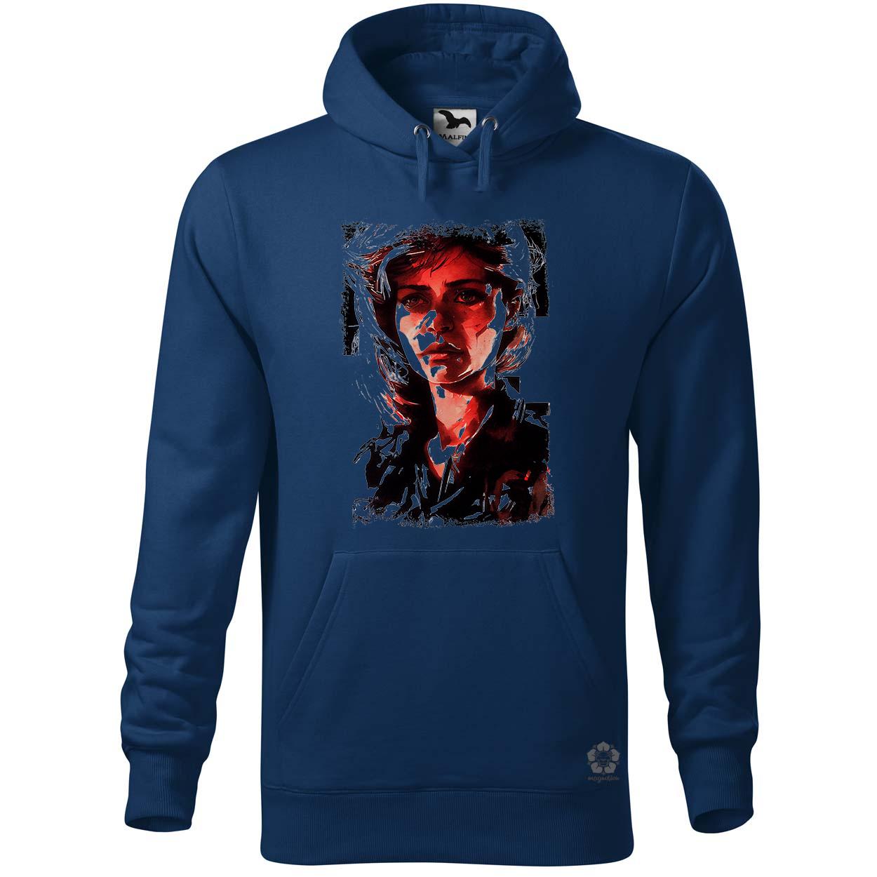 Fekete-piros Sarah Connor rajz v2 egyedi  pulóver 