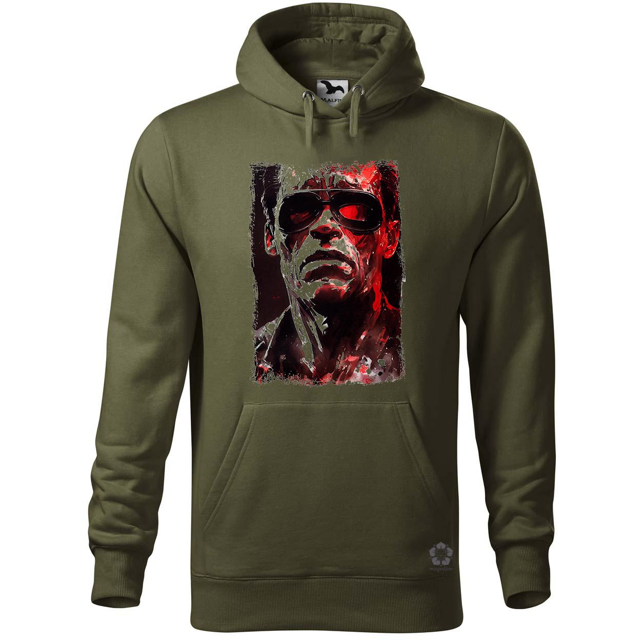Fekete-fehér Terminator rajz egyedi  pulóver 