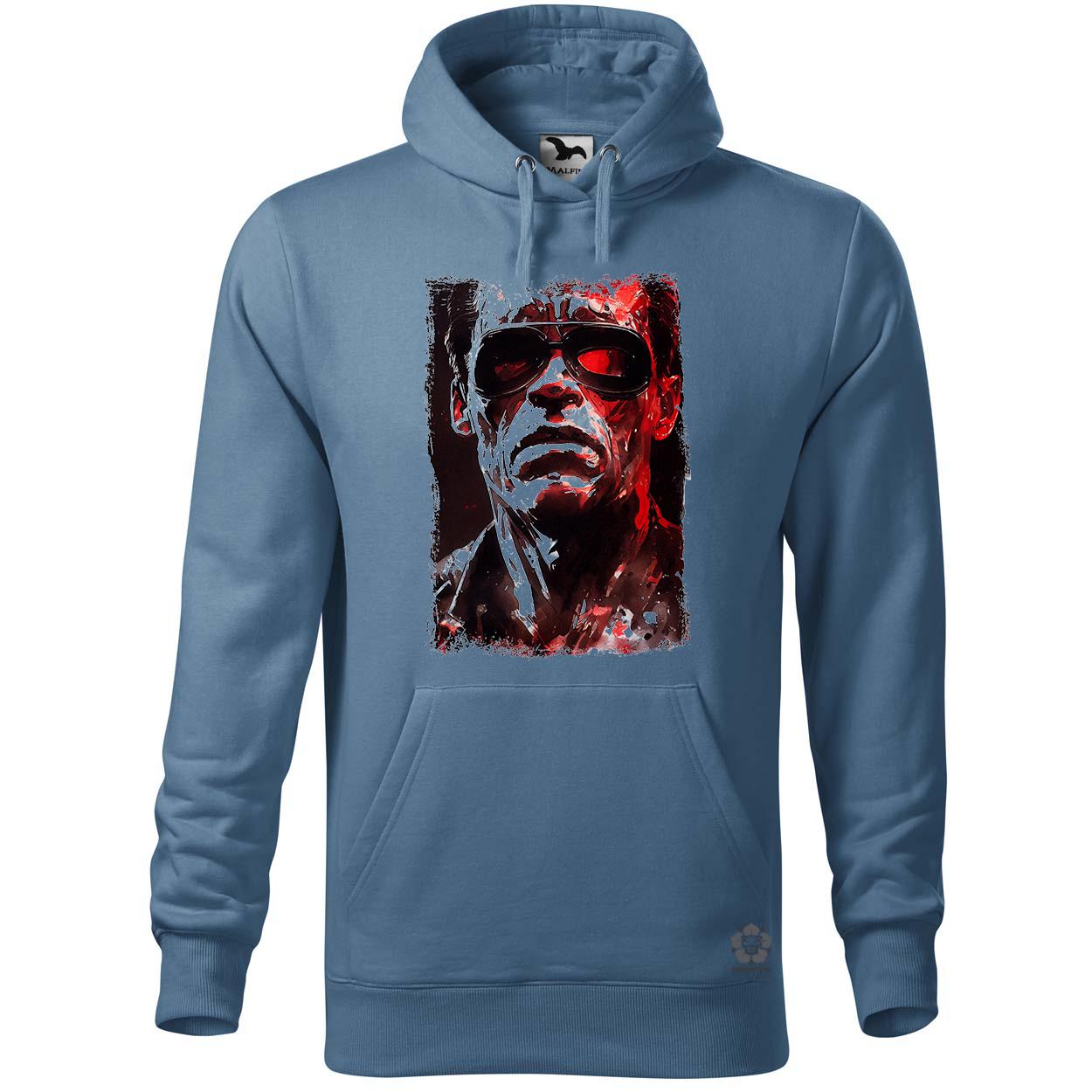 Fekete-fehér Terminator rajz egyedi  pulóver 
