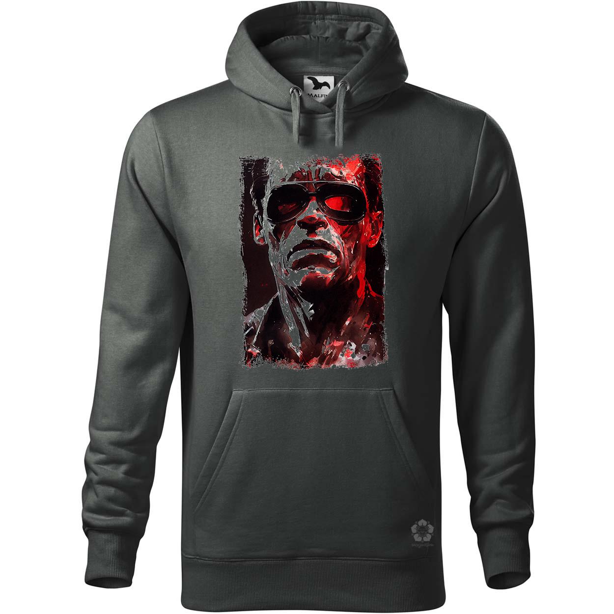 Fekete-fehér Terminator rajz egyedi  pulóver 
