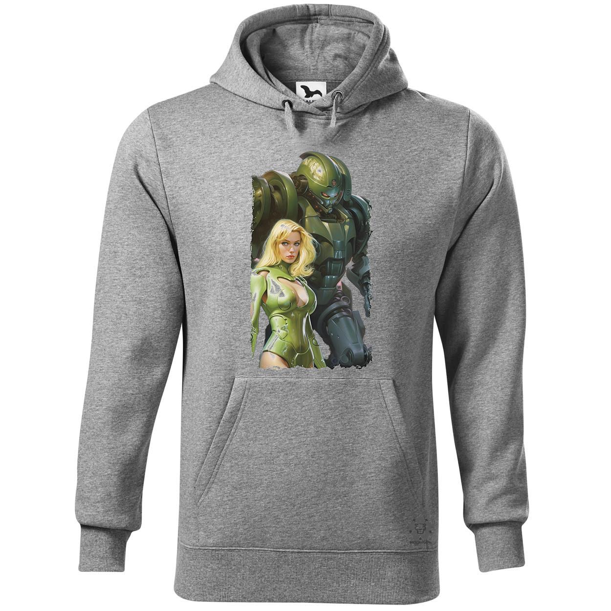 Boris Vallejo robot és a nő fanart v3 egyedi  pulóver 