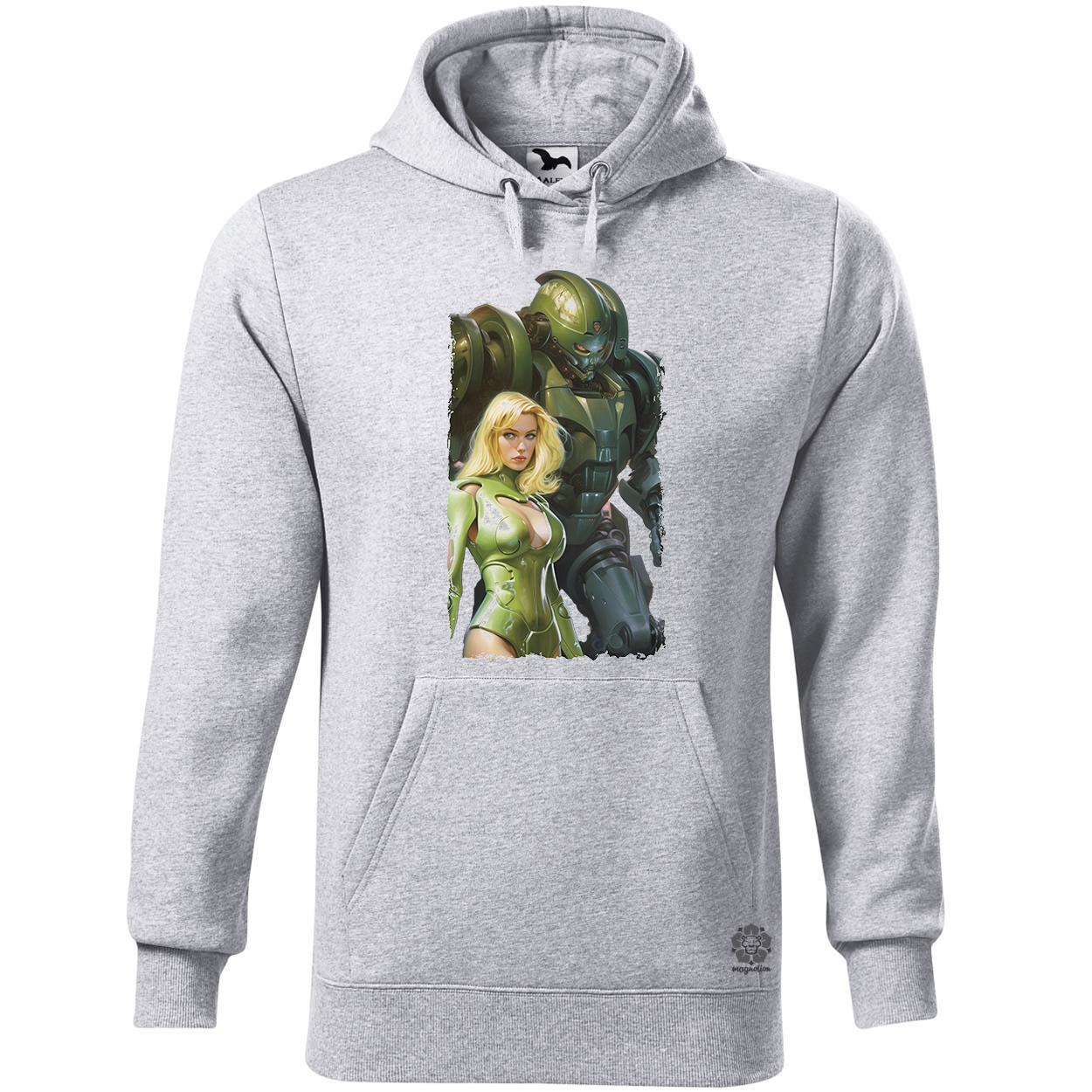 Boris Vallejo robot és a nő fanart v3 egyedi  pulóver 