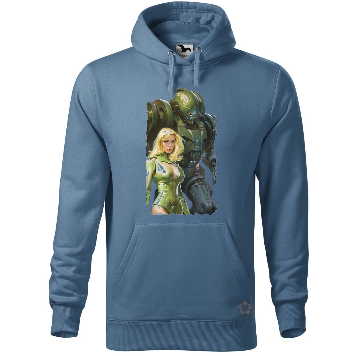 Boris Vallejo robot és a nő fanart v3 egyedi  pulóver 