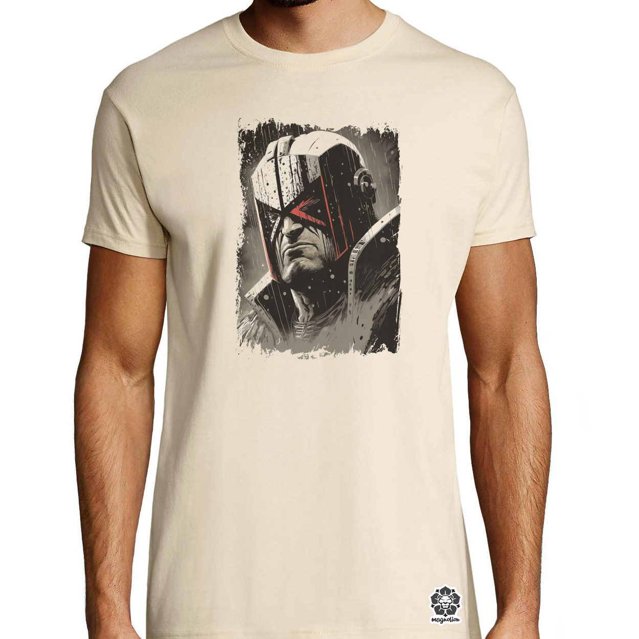 Dredd bíró portré fanart egyedi póló 