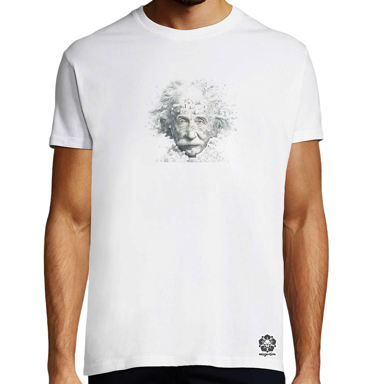 Einstein portré v1 egyedi póló 