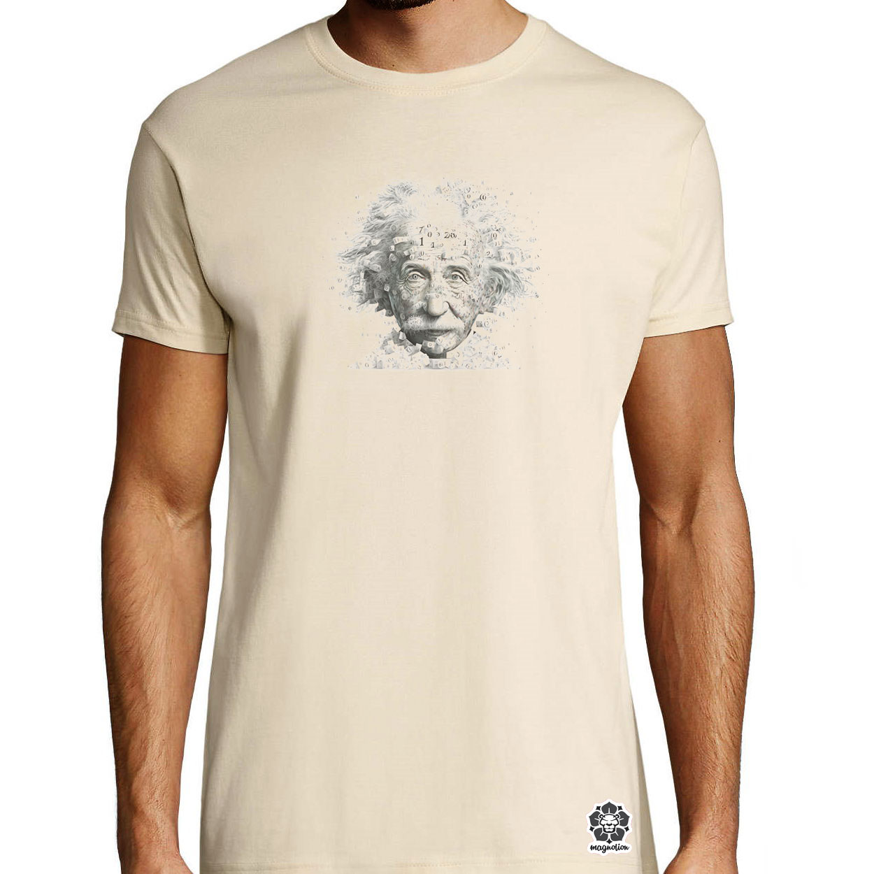 Einstein portré v1 egyedi póló 