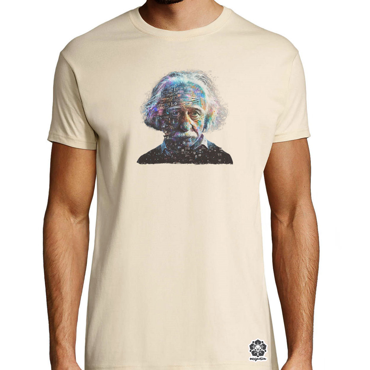Einstein portré v2 egyedi póló 