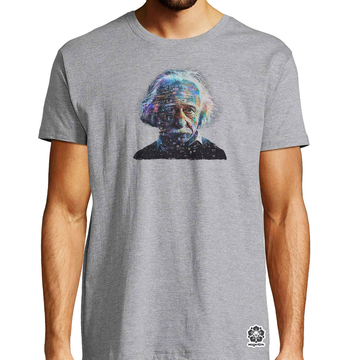 Einstein portré v2 egyedi póló 