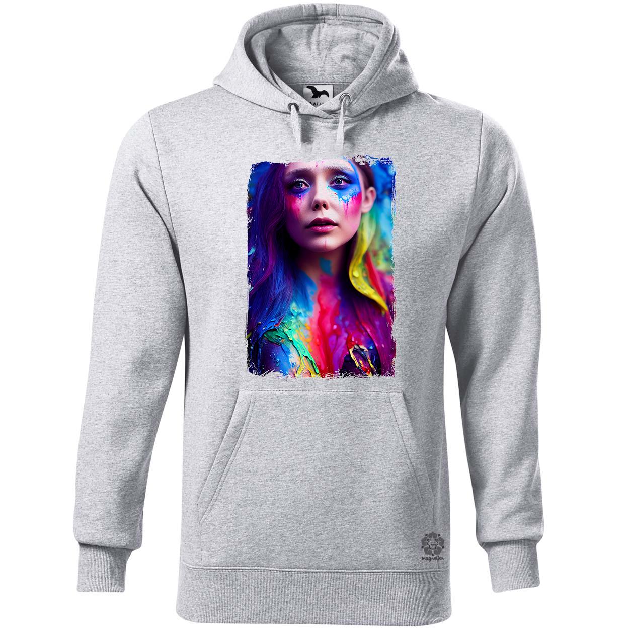 Folyékony színes bevonattal Elizabeth Olsen v1 egyedi  pulóver 