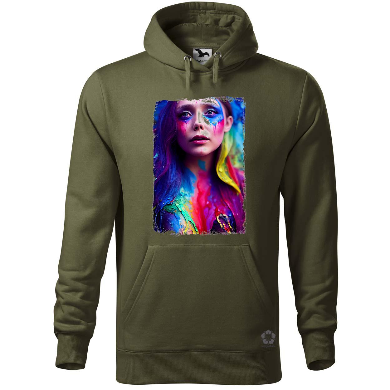 Folyékony színes bevonattal Elizabeth Olsen v1 egyedi  pulóver 