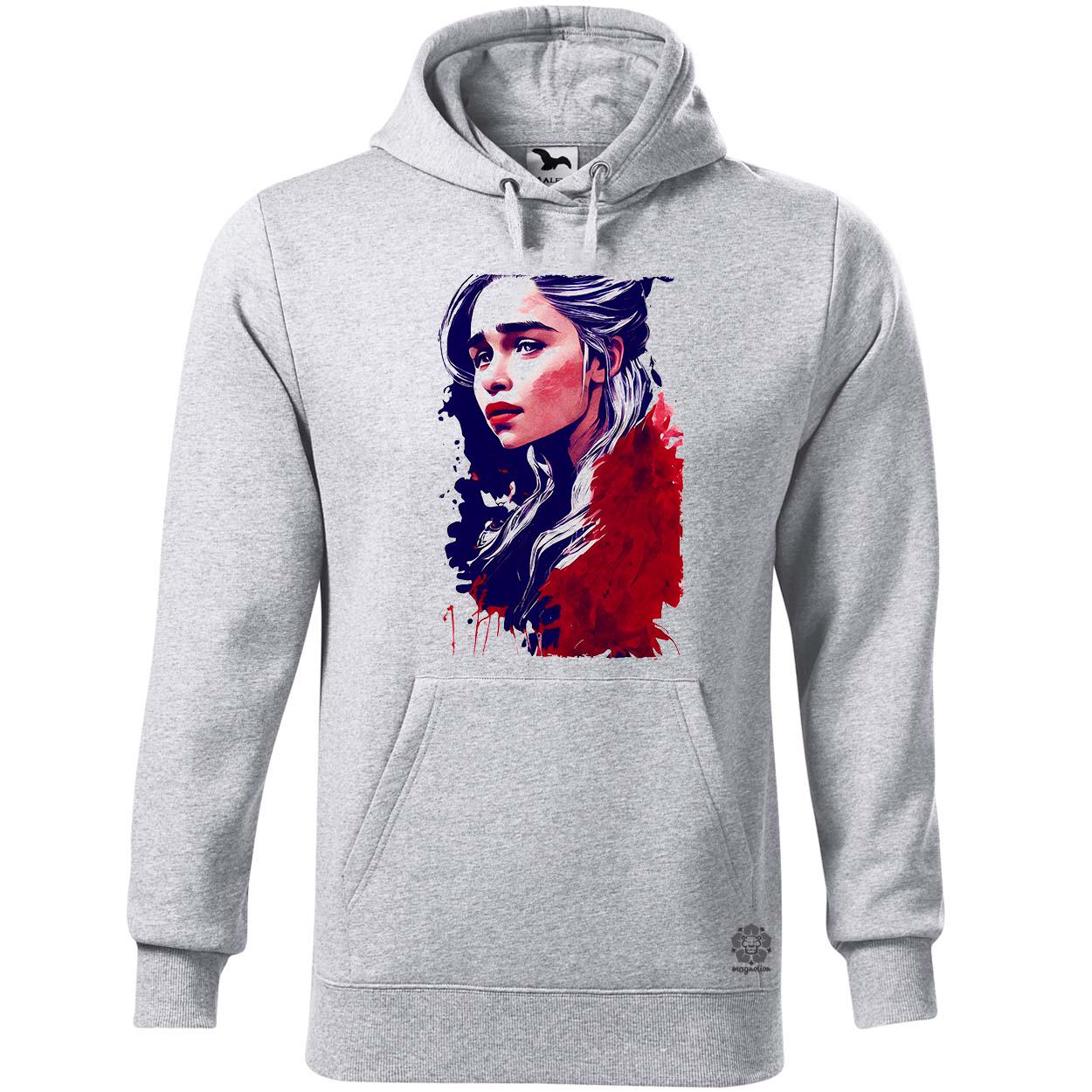 Fekete-piros Daenerys Targaryen rajz v1 egyedi  pulóver 