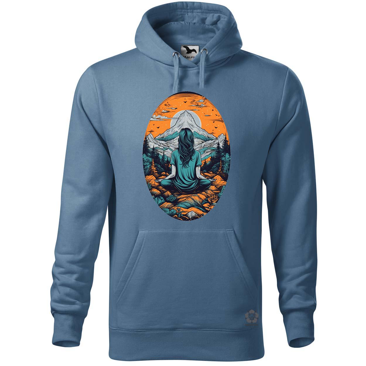 Hegyen meditálás v3 egyedi  pulóver 