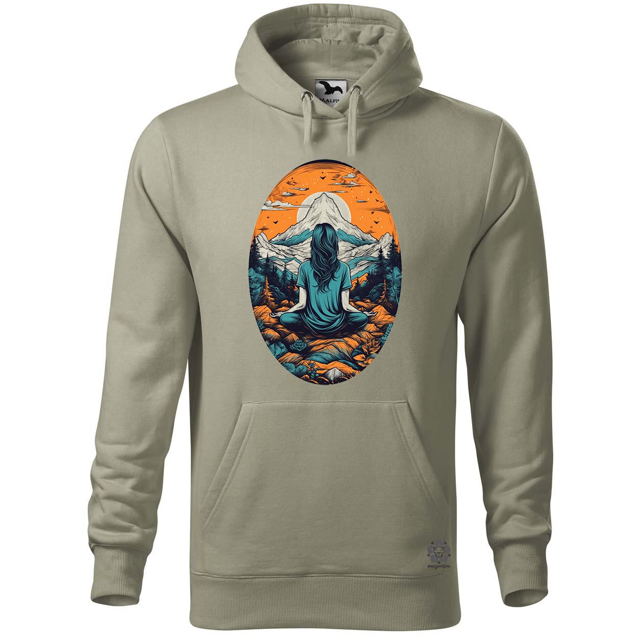Hegyen meditálás v3 egyedi  pulóver 