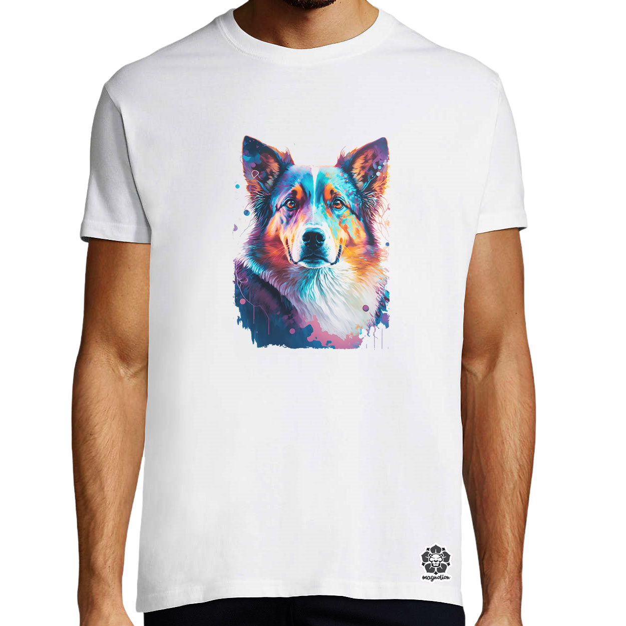 Border collie rajz v1 egyedi póló 
