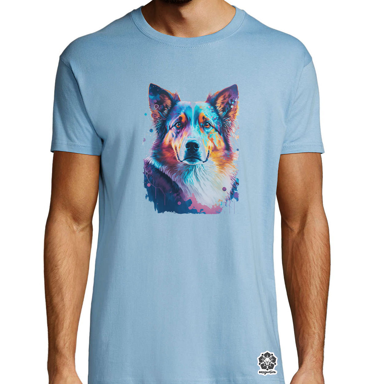 Border collie rajz v1 egyedi póló 