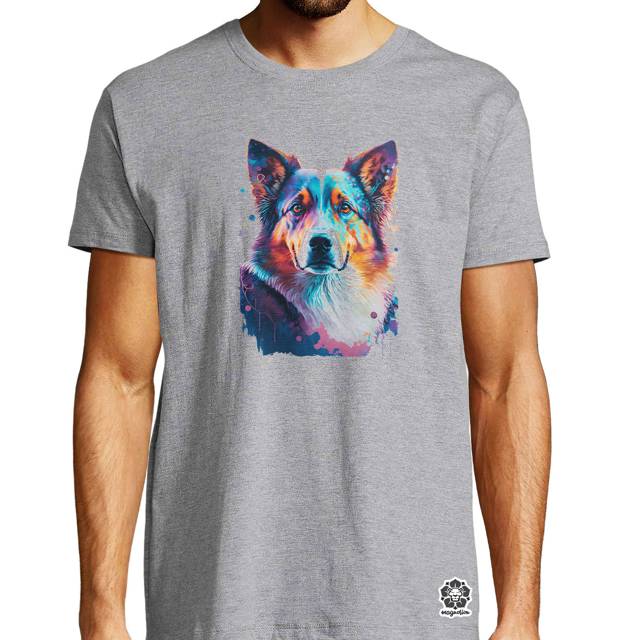 Border collie rajz v1 egyedi póló 