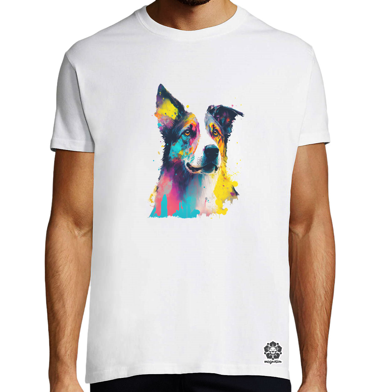 Border collie rajz v2 egyedi póló 