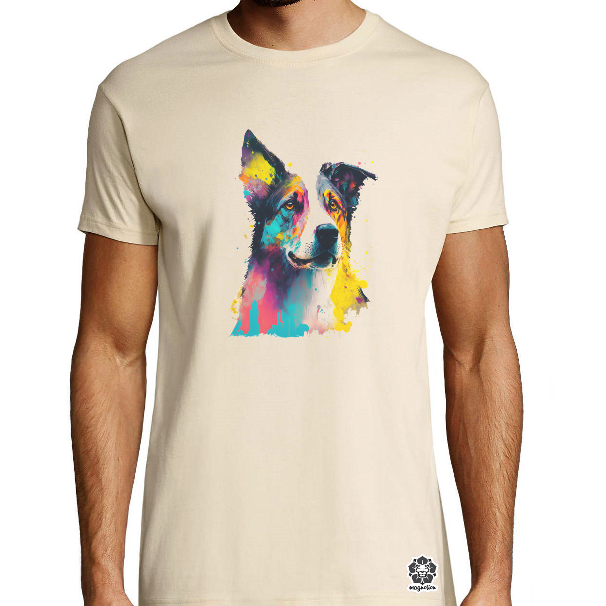 Border collie rajz v2 egyedi póló 