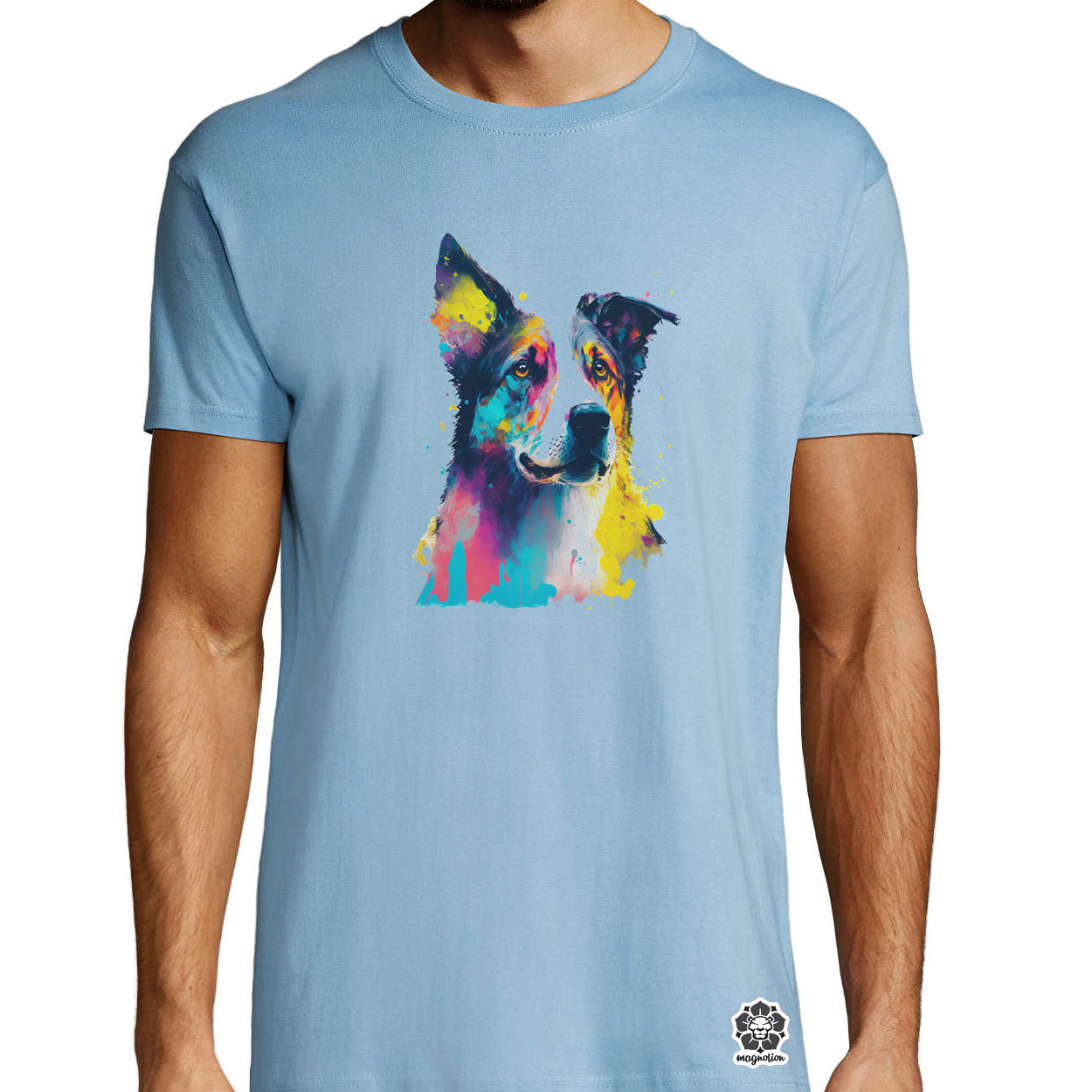 Border collie rajz v2 egyedi póló 