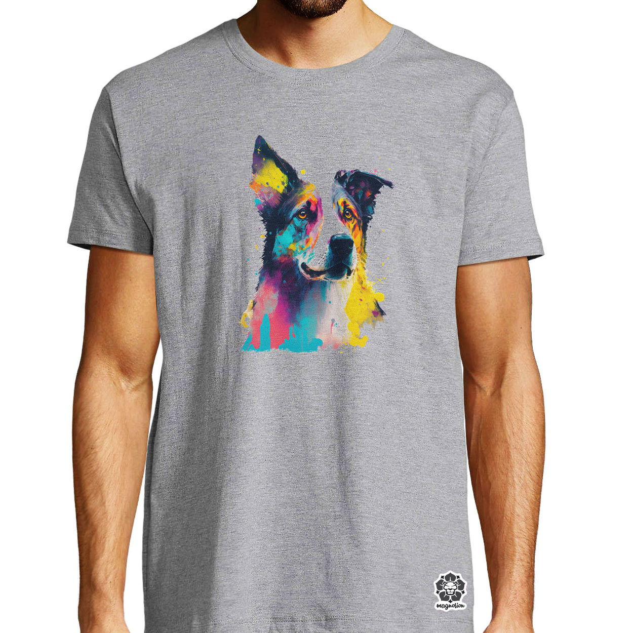 Border collie rajz v2 egyedi póló 