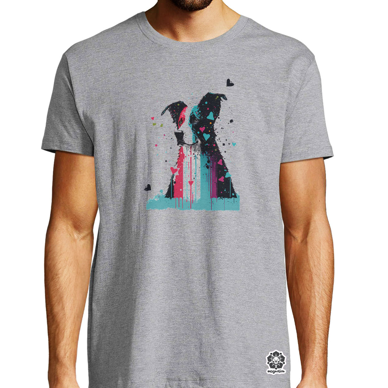 Border collie rajz v3 egyedi póló 