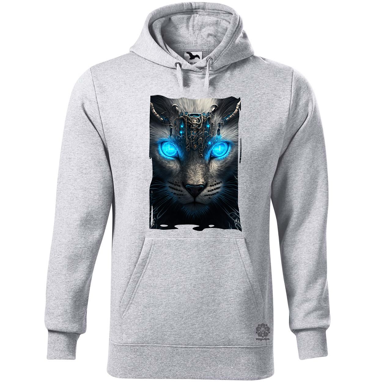 Kiborg leopárd portré v1 egyedi  pulóver 