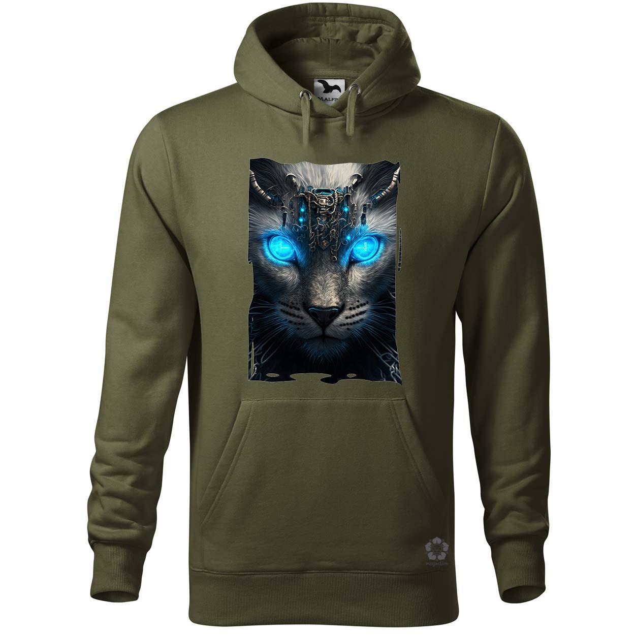 Kiborg leopárd portré v1 egyedi  pulóver 