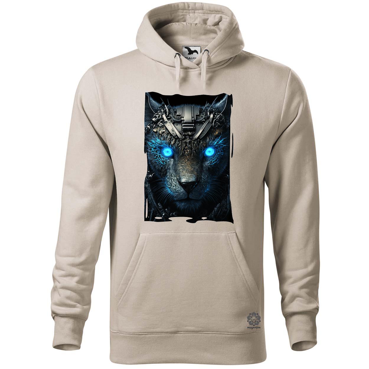 Kiborg leopárd portré v2 egyedi  pulóver 