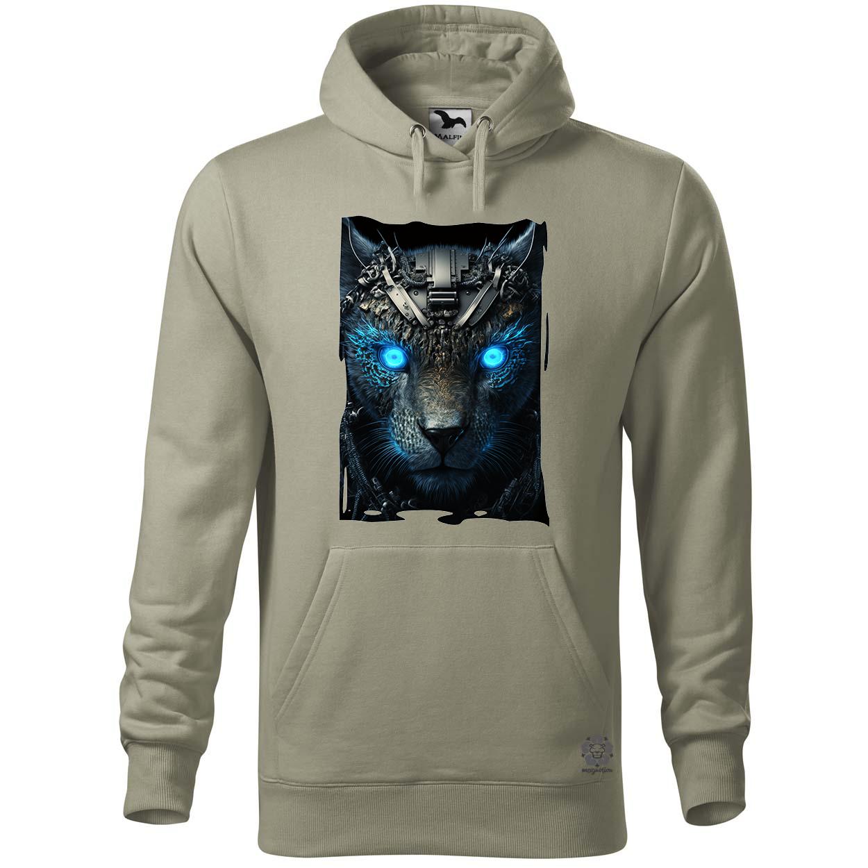 Kiborg leopárd portré v2 egyedi  pulóver 
