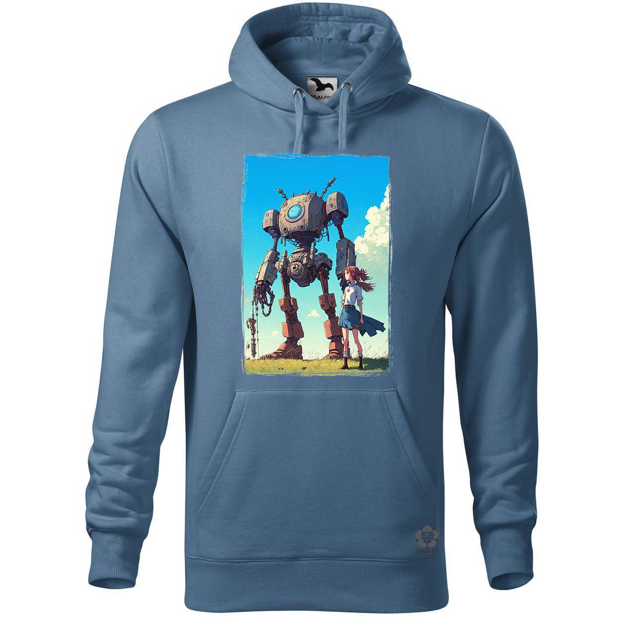 Lány és ócska robotja v2 egyedi  pulóver 