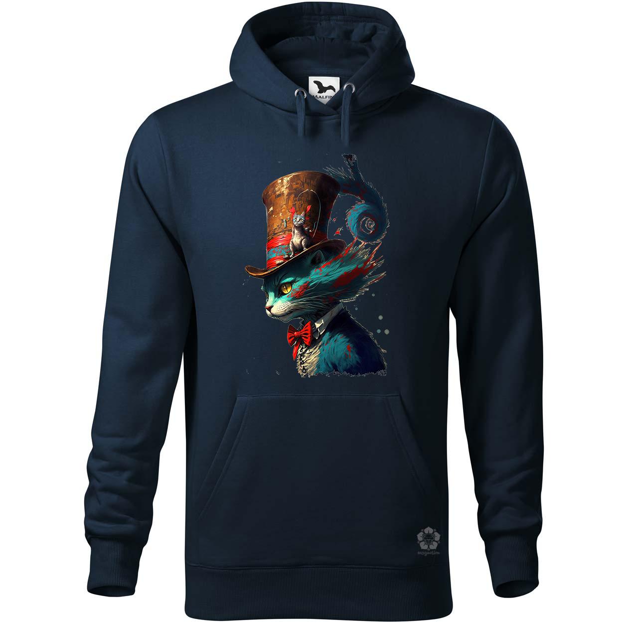 Macska sapkában v3 egyedi  pulóver 