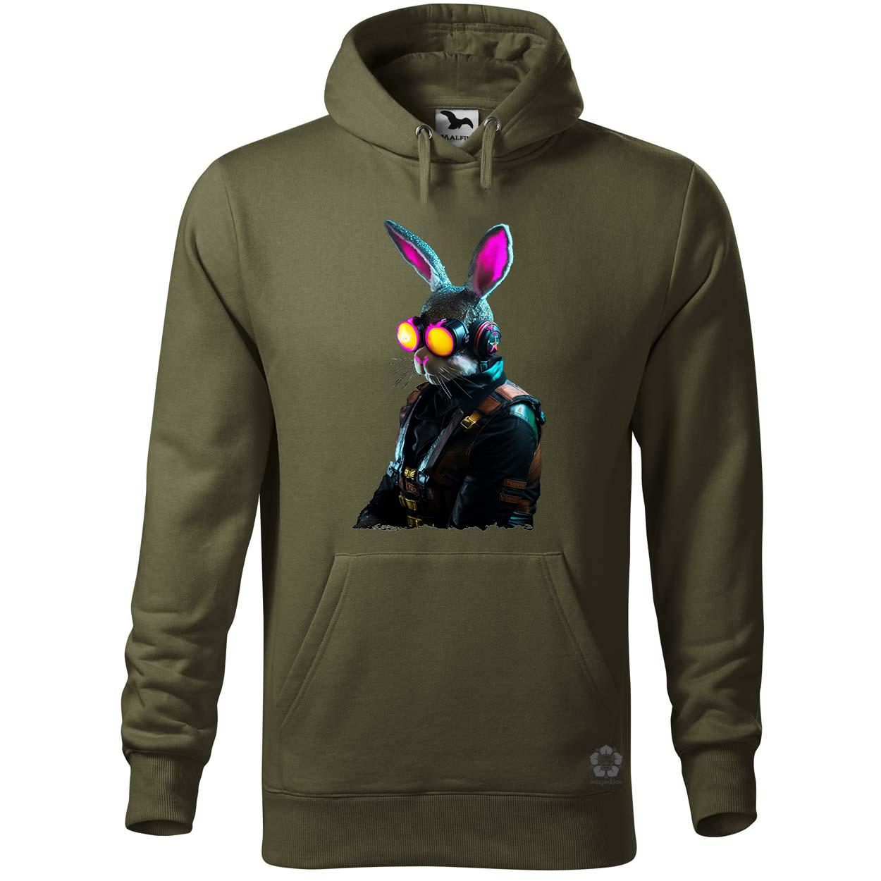 Neon cyberpunk nyuszi v2 egyedi  pulóver 