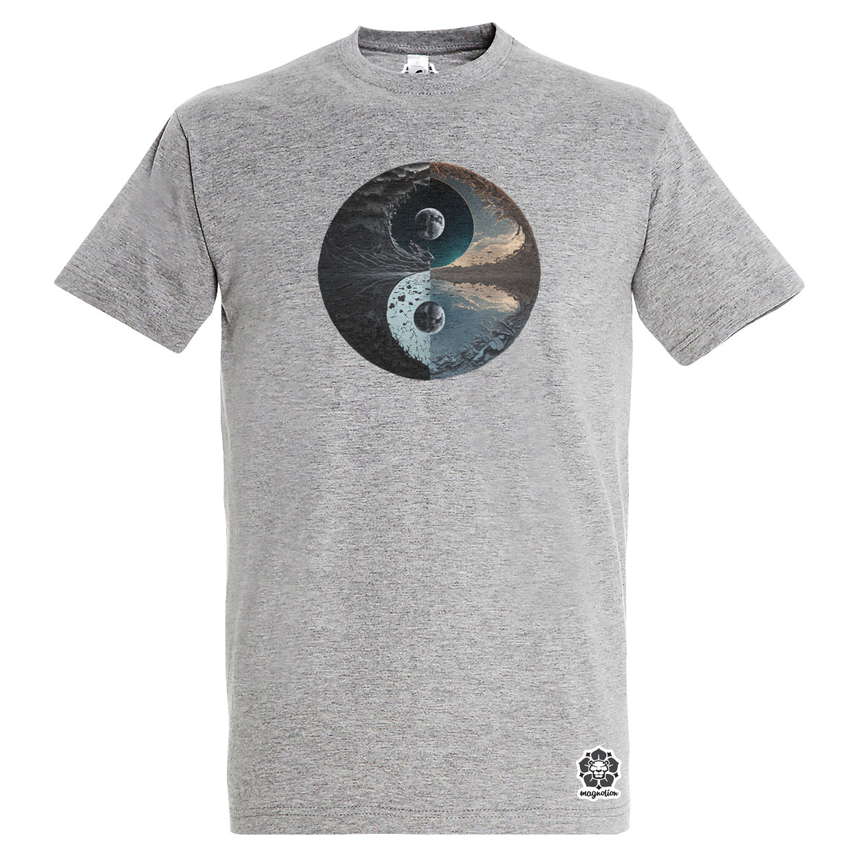 Pokol és menny Yin és Yang v4 egyedi póló 