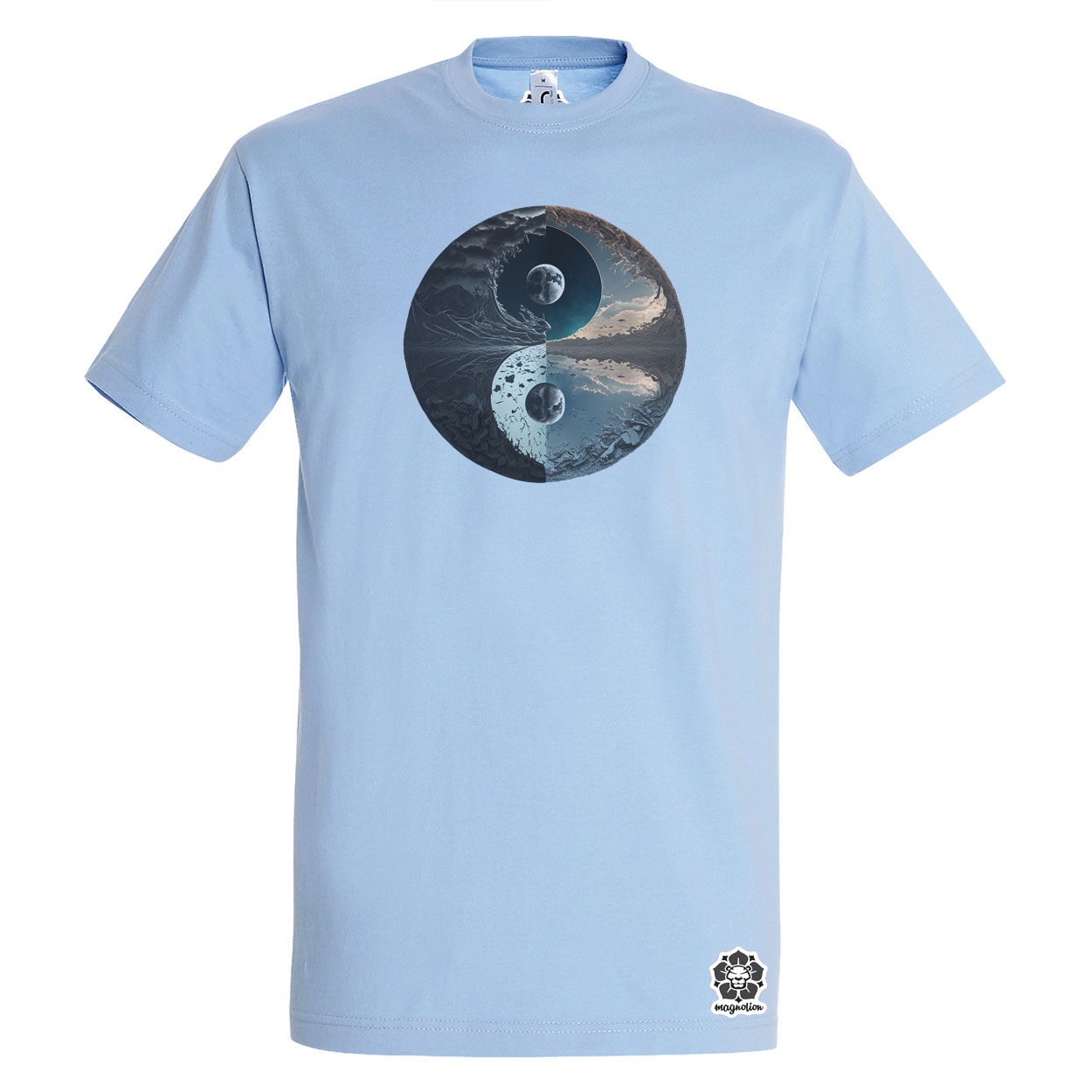 Pokol és menny Yin és Yang v4 egyedi póló 